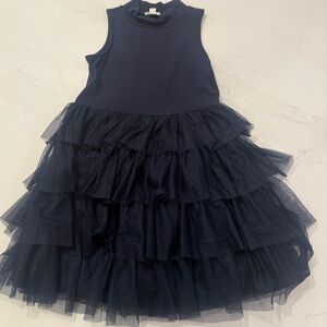 J crew crew cuts girls size 8 Navy Sleeveless Tiered Dress